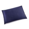 Home Petite Plume Pillow Covers | Silk Pillow Cover In Navy