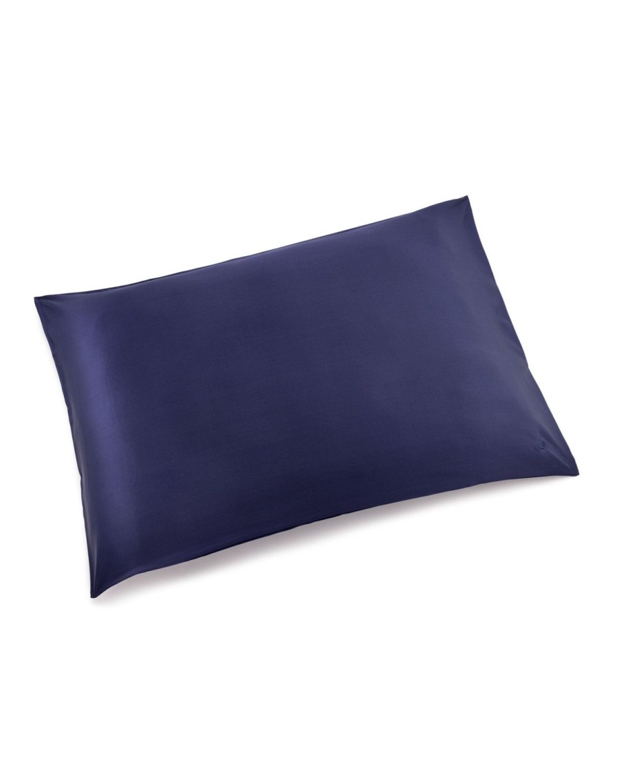 Home Petite Plume Pillow Covers | Silk Pillow Cover In Navy