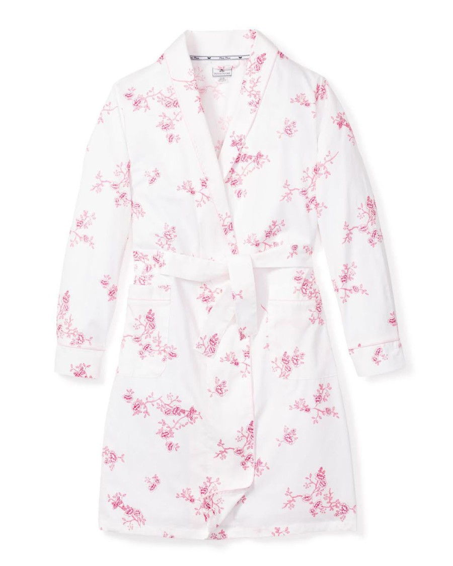 Women Petite Plume | Women'S Twill Robe In English Rose Floral