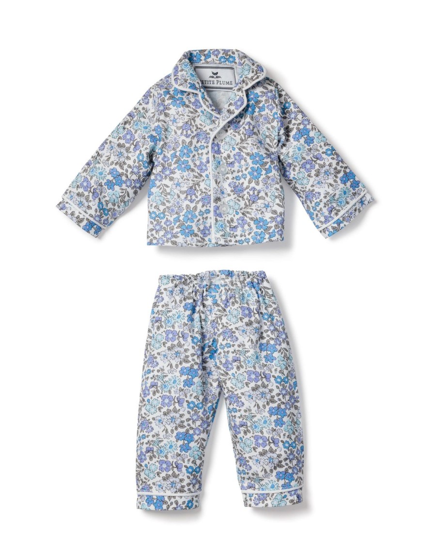 Kids Petite Plume Slippers & Accessories | Kid'S Twill Doll Pajamas Fleur D'Azur