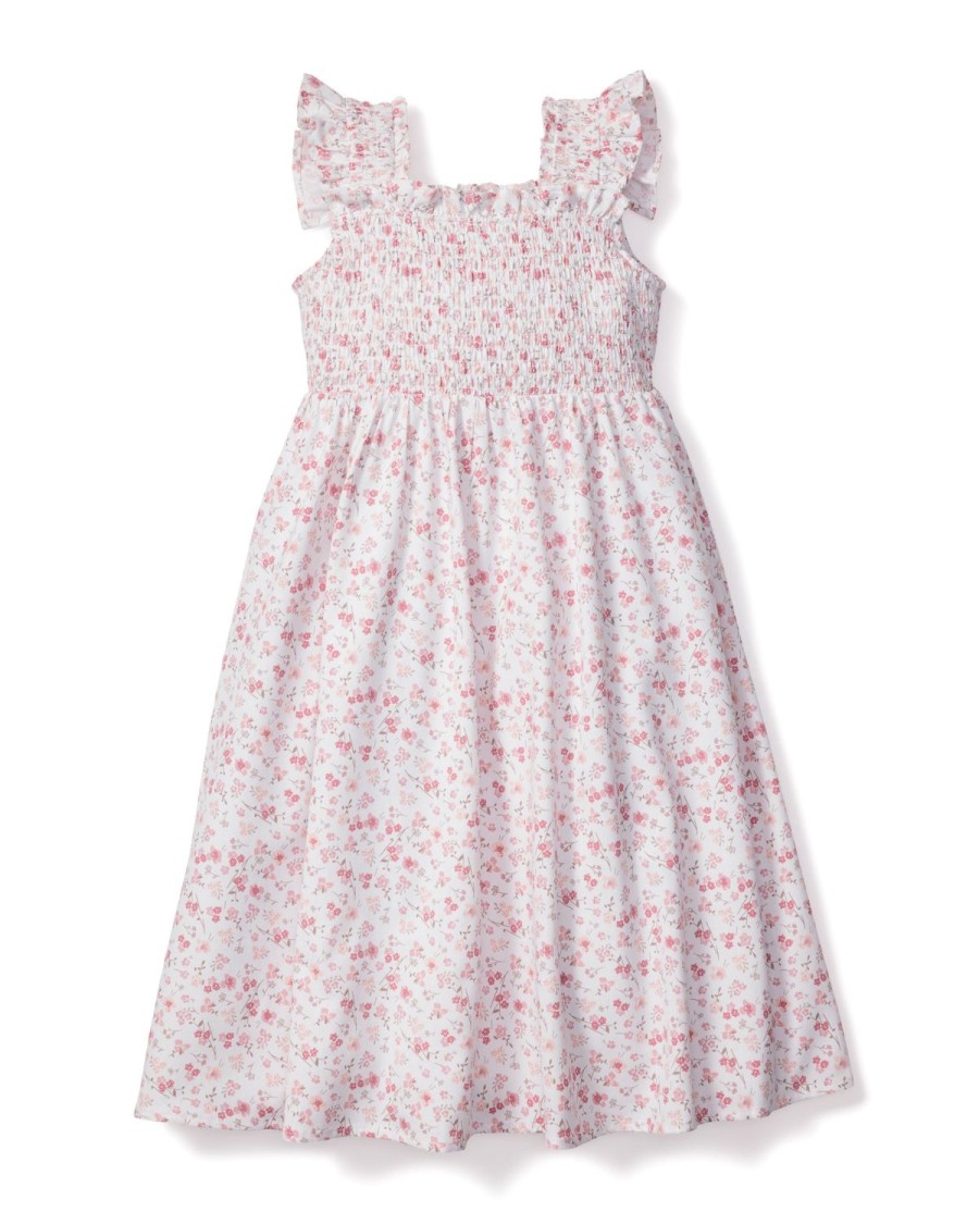 Kids Petite Plume Daywear | Girl'S Twill Margaux Dress In Dorset Floral