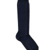 Kids Petite Plume Slippers & Accessories | Kid'S Navy Prim Knit Knee-High Socks