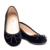 Kids Petite Plume Slippers & Accessories | Kid'S Juliette Ballet Slipper In Black Velvet