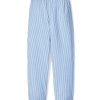 Kids Petite Plume Pajamas | Kid'S Twill Pajama Pants In French Blue Seersucker