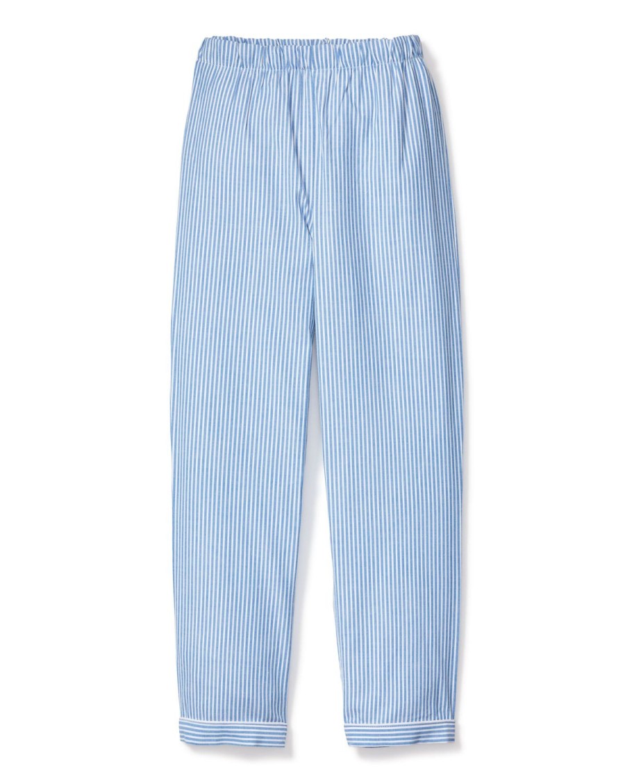 Kids Petite Plume Pajamas | Kid'S Twill Pajama Pants In French Blue Seersucker