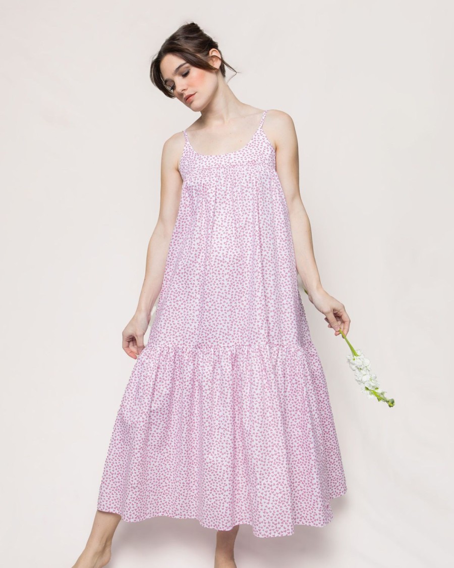 Women Petite Plume | Women'S Twill Chloe Nightgown In Sweethearts