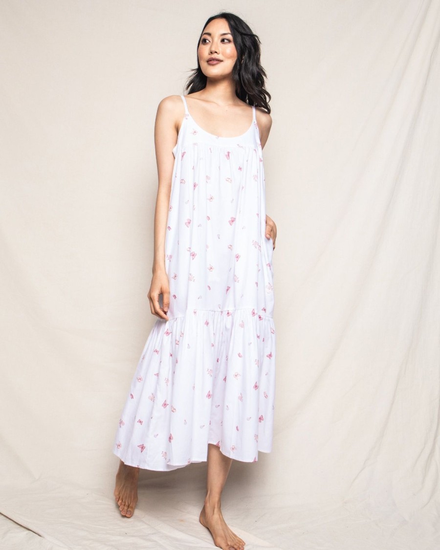 Women Petite Plume | Women'S Twill Chloe Nightgown In Butterflies