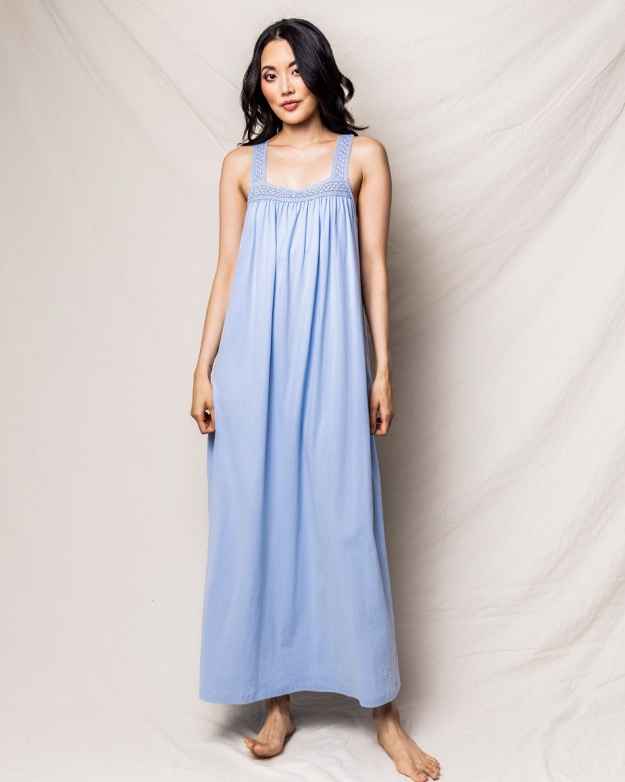 Women Petite Plume | Women'S Pima Camille Nightgown In Periwinkle