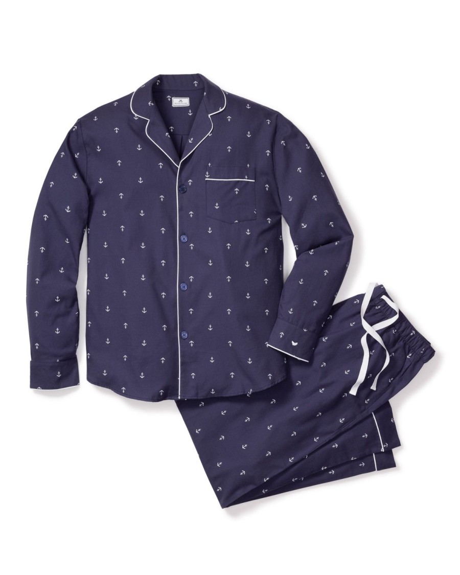 Men Petite Plume | Men'S Twill Pajama Set In Portsmouth Anchors