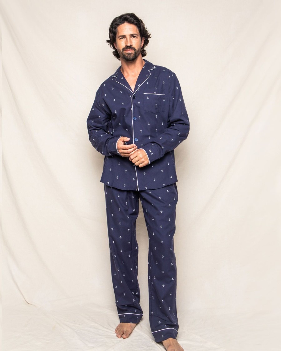 Men Petite Plume | Men'S Twill Pajama Set In Portsmouth Anchors