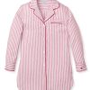 Women Petite Plume | Women'S Nightshirt In Antique Red Ticking