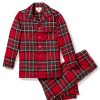 Kids Petite Plume Pajamas | Kid'S Brushed Cotton Pajama Set In Imperial Tartan