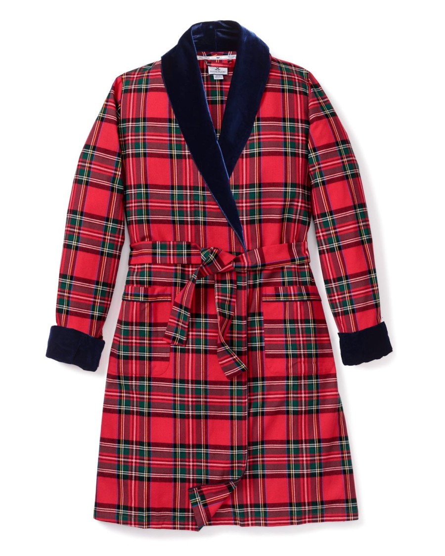 Men Petite Plume | Men'S Velvet Robe In Imperial Tartan