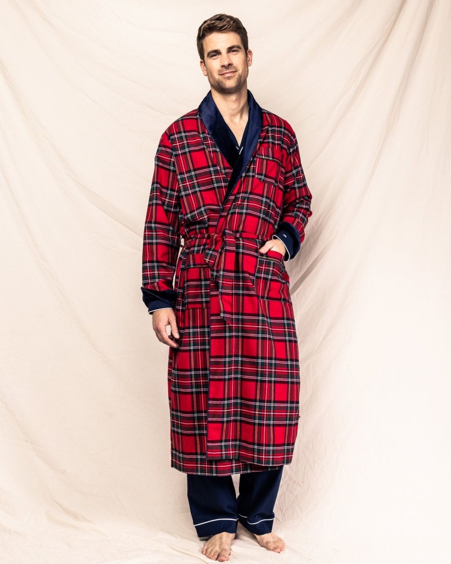 Men Petite Plume | Men'S Velvet Robe In Imperial Tartan