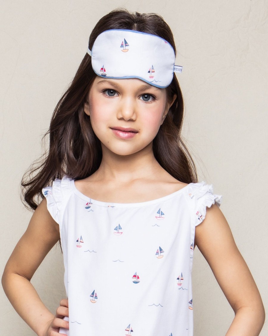 Kids Petite Plume Slippers & Accessories | Kid'S Twill Sleep Mask In Bateau