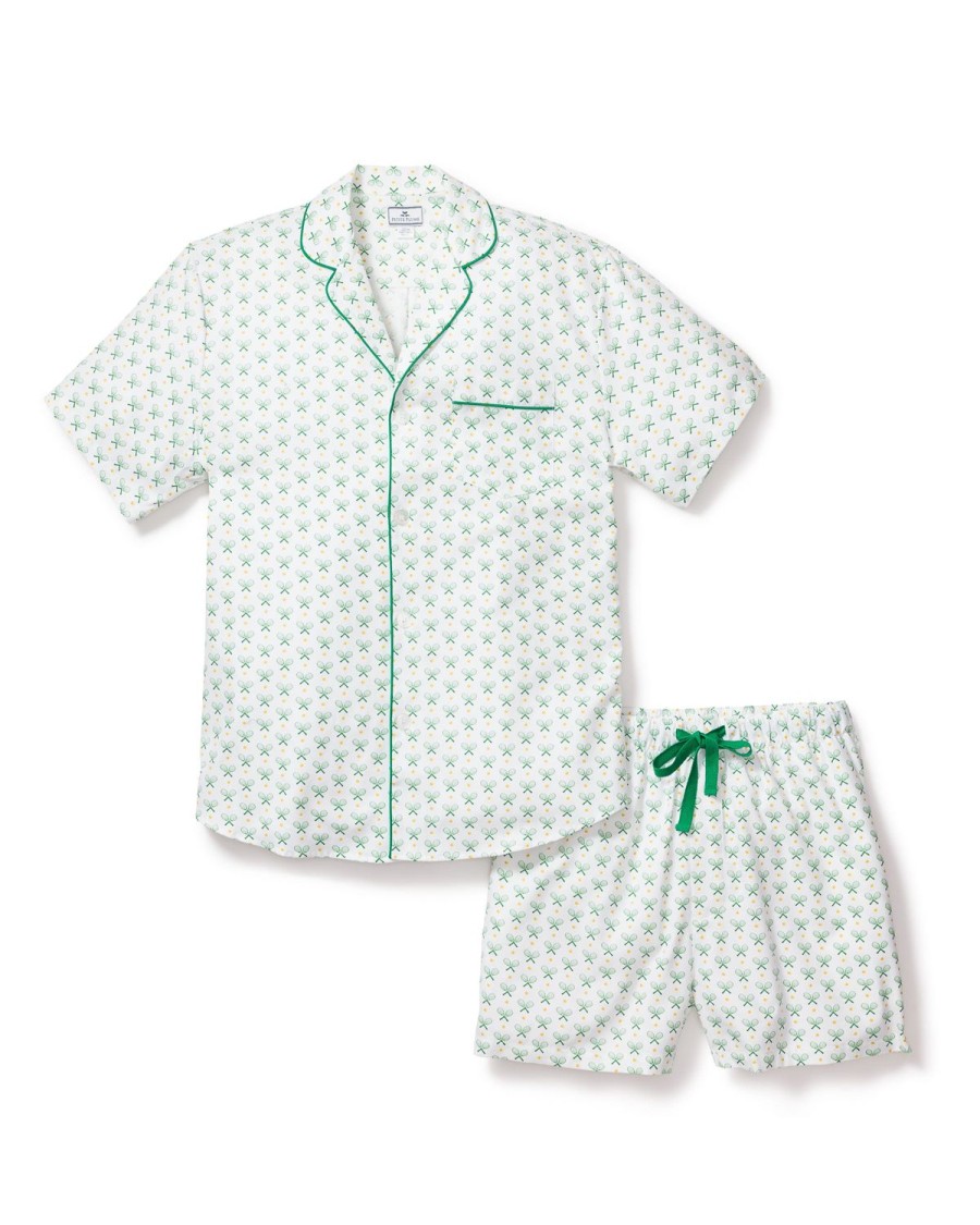 Men Petite Plume | Men'S Twill Pajama Short Set In Match Point