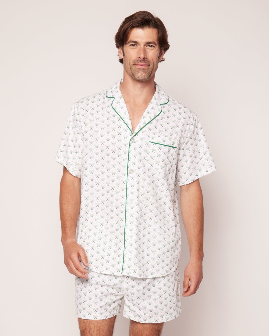 Men Petite Plume | Men'S Twill Pajama Short Set In Match Point