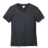 Men Petite Plume | Men'S Pima Grey V-Neck Top In Dark Heather