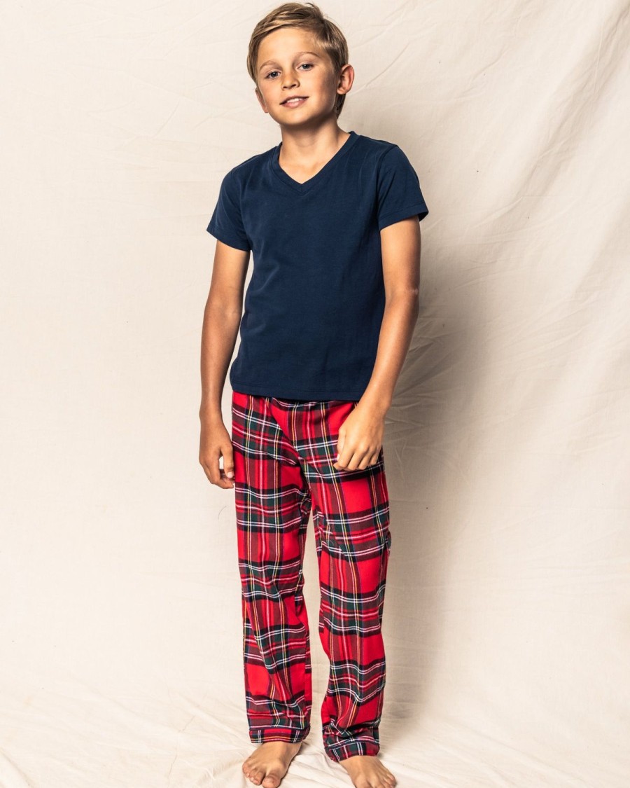 Kids Petite Plume Pajamas | Kid'S Brushed Cotton Pajama Pants In Imperial Tartan