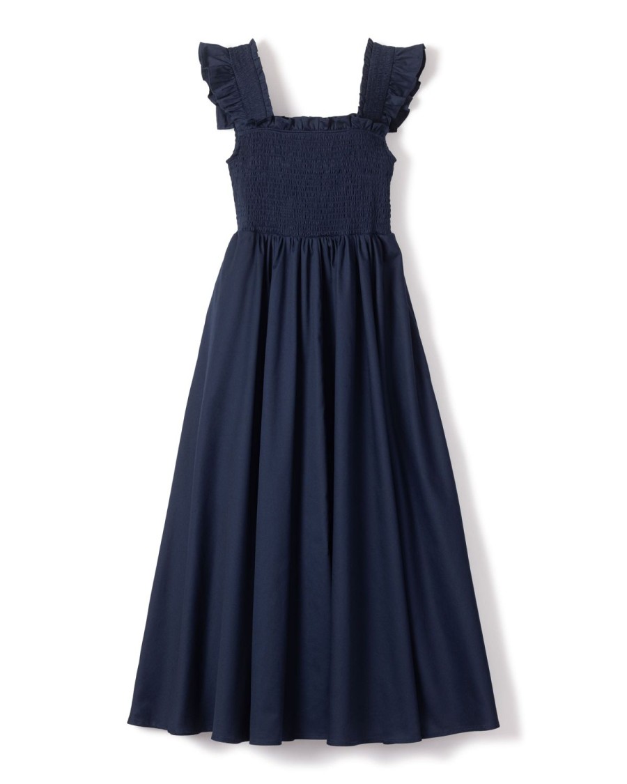 Women Petite Plume | Women'S Twill Margaux Dress In Navy