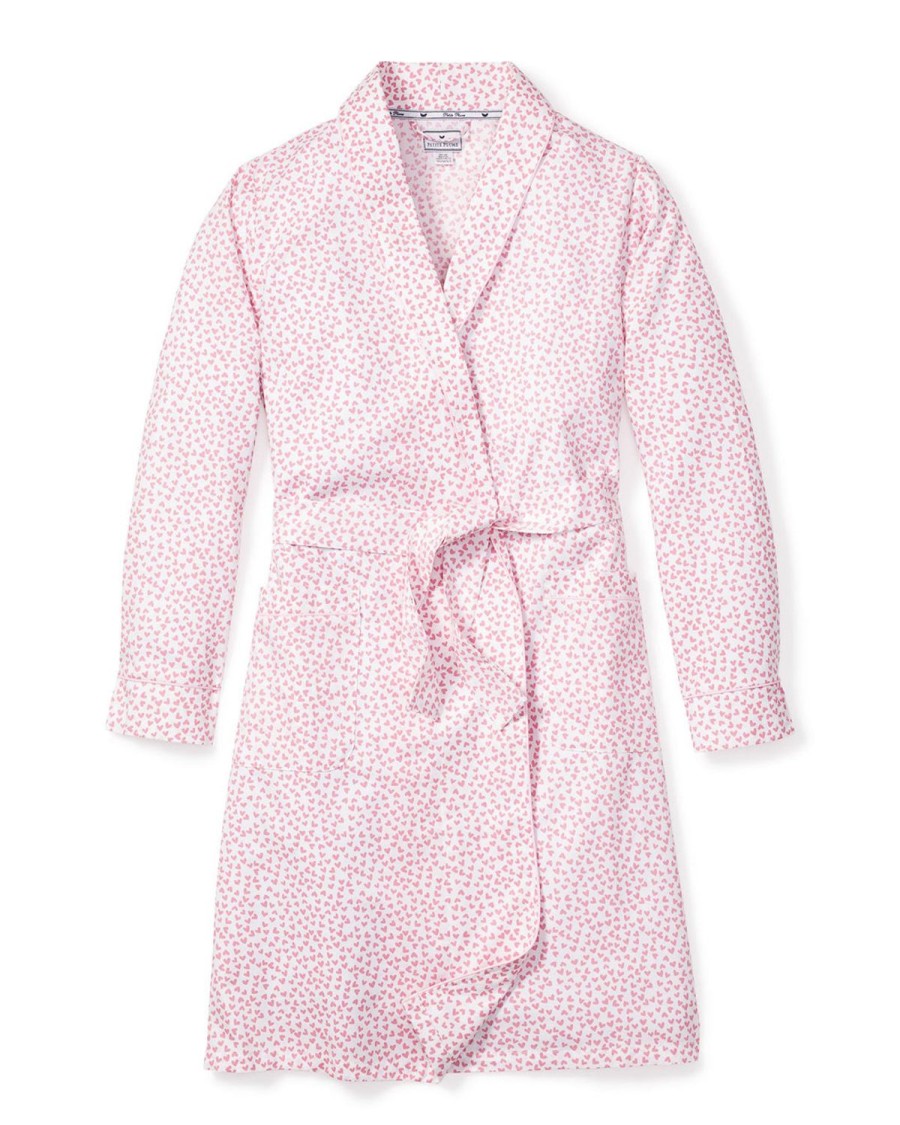 Women Petite Plume | Women'S Twill Robe In Sweethearts