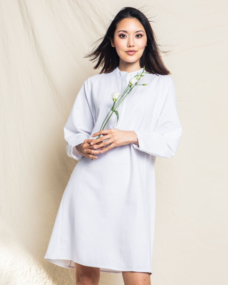 Women Petite Plume | Women'S Flannel Grace Nightgown In White