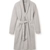 Women Petite Plume | Women'S Pima Maternity Robe In Light Heather Grey