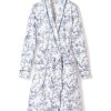 Women Petite Plume | Women'S Twill Robe In Timeless Toile