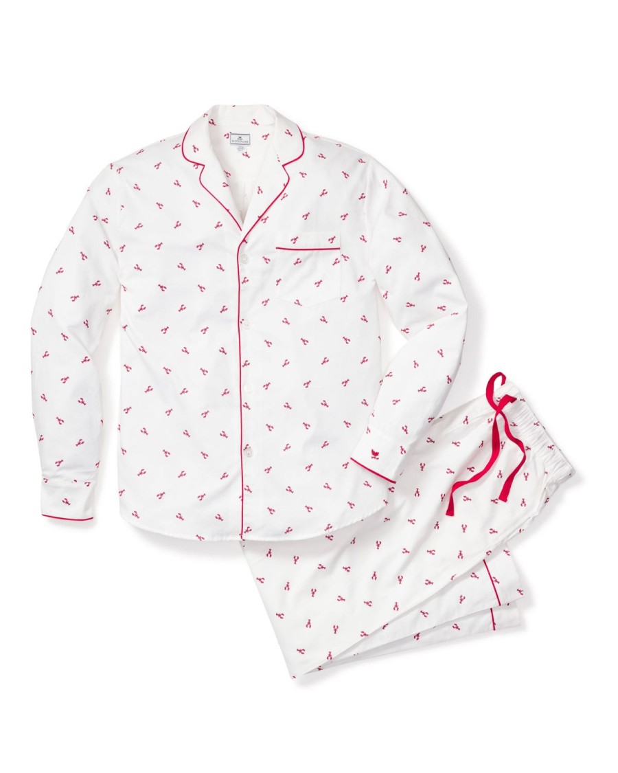 Men Petite Plume | Men'S Twill Pajama Set In Brixham Lobsters