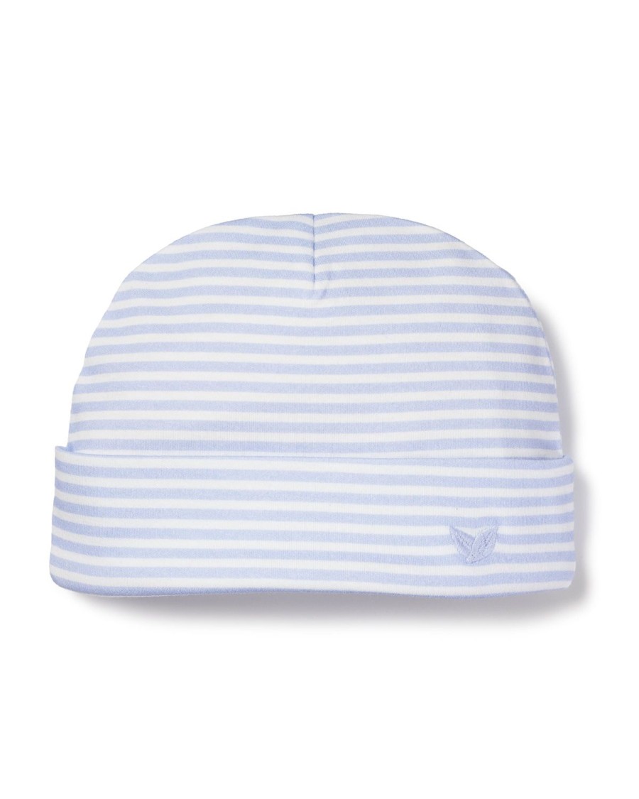 Kids Petite Plume Accessories | Baby'S Pima Hat In Blue Stripes