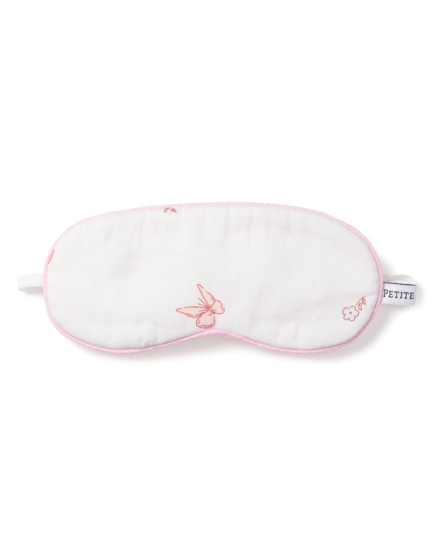 Kids Petite Plume Slippers & Accessories | Kid'S Twill Sleep Mask In Butterflies