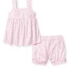 Kids Petite Plume Pajamas | Girl'S Twill Charlotte Short Set In Sweethearts