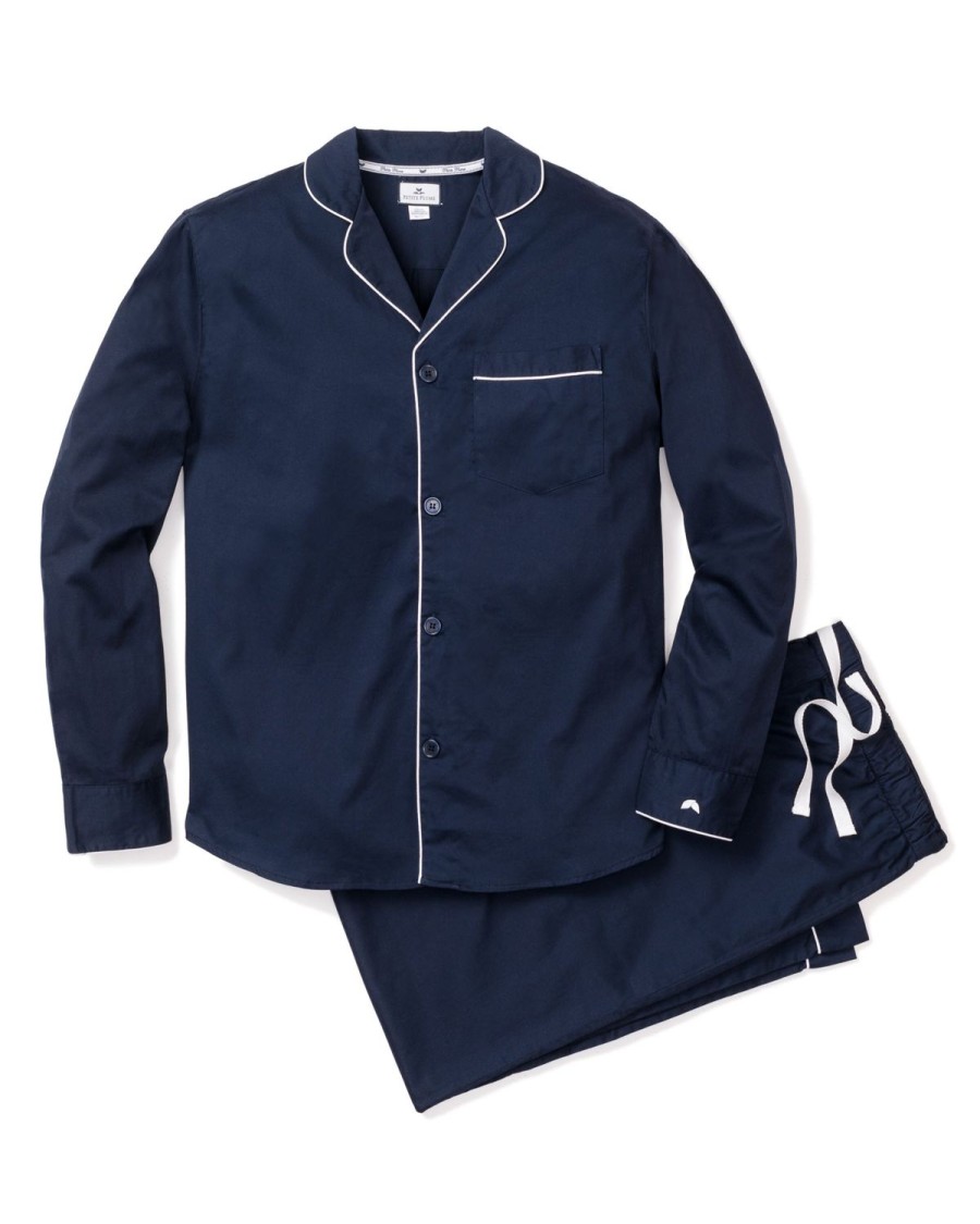 Men Petite Plume | Men'S Twill Pajamas In Navy