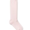 Kids Petite Plume Slippers & Accessories | Kid'S Pink Prim Knit Knee-High Socks