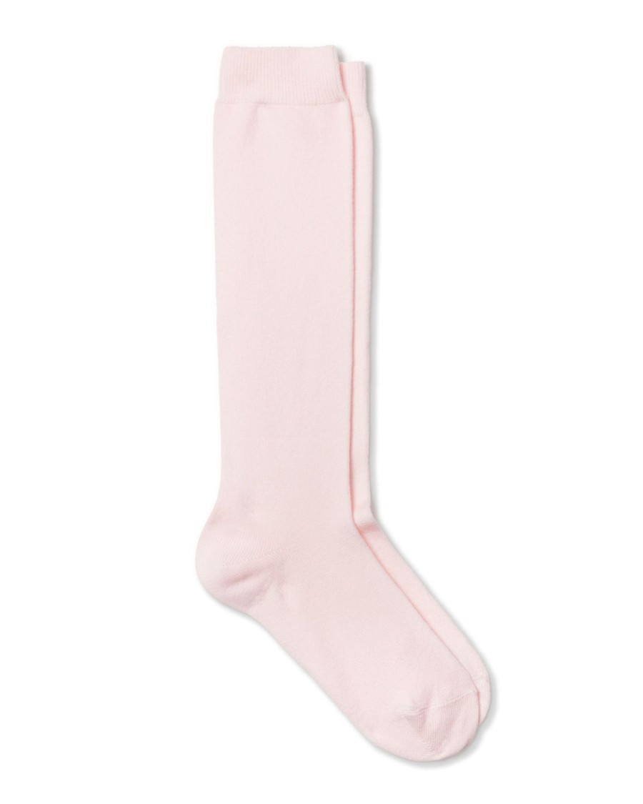 Kids Petite Plume Slippers & Accessories | Kid'S Pink Prim Knit Knee-High Socks