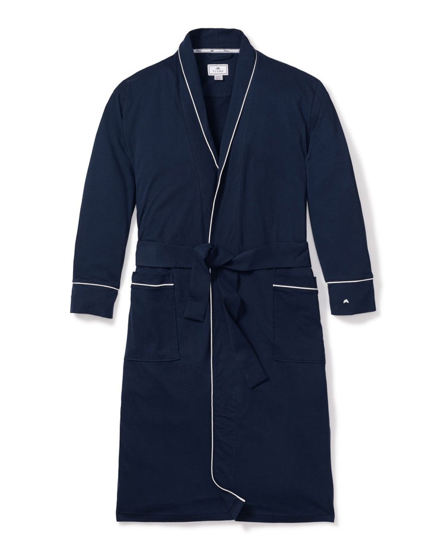 Men Petite Plume | Men'S Pima Robe In Navy