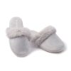 Women Petite Plume | Women'S Faux Fur Trim Slipper In Grey