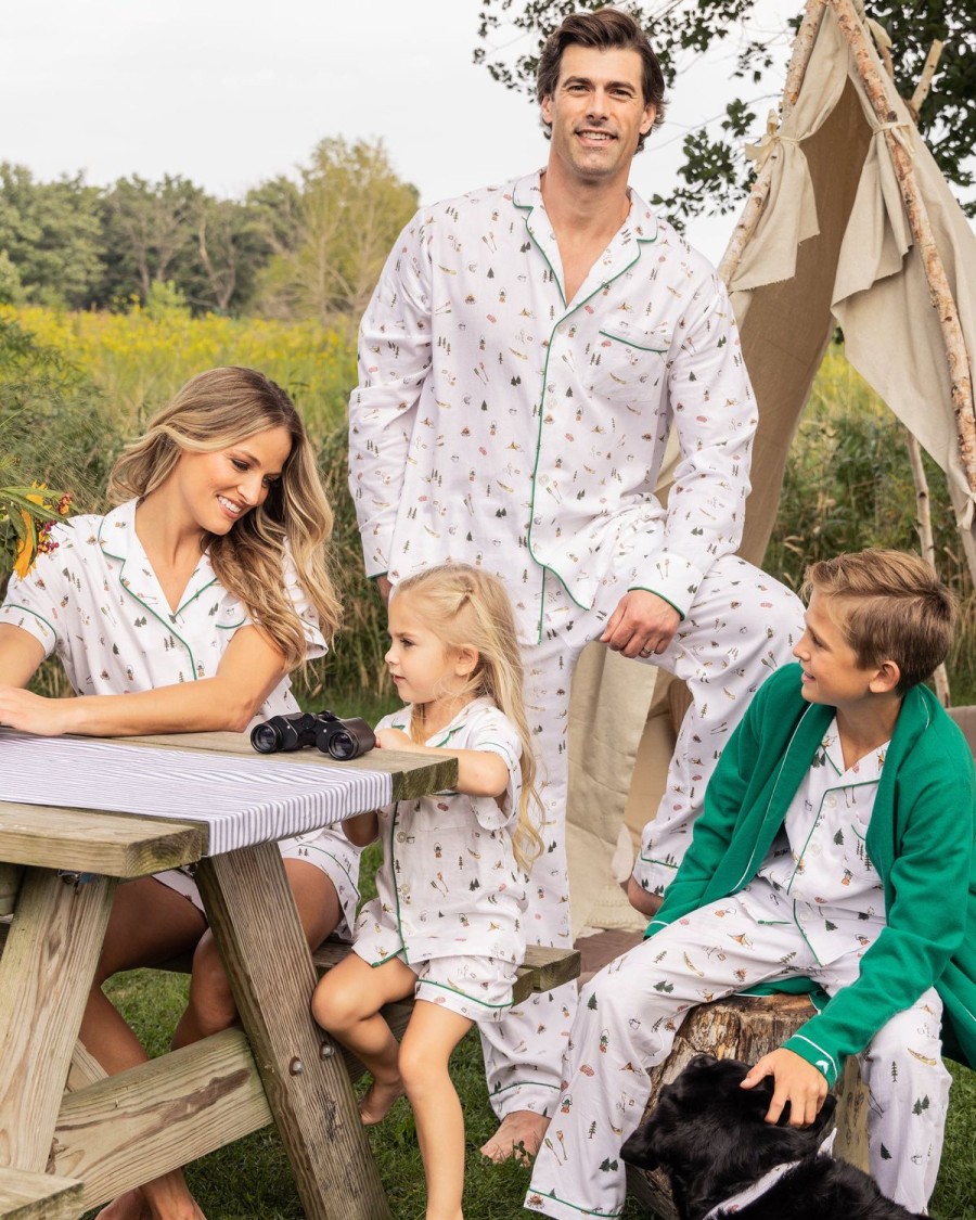 Men Petite Plume | Men'S Twill Pajama Set In The Great Outdoors