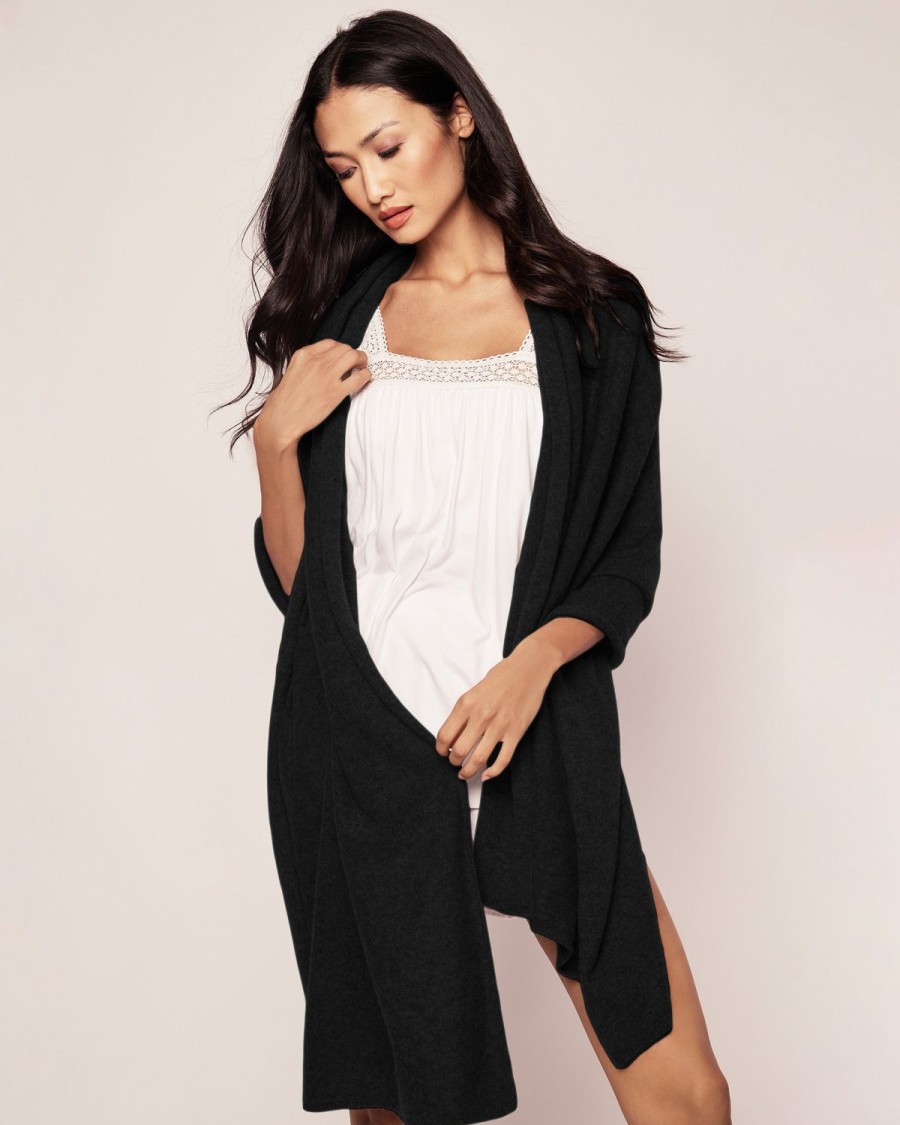 Women Petite Plume | Women'S Cashmere Wrap In Black