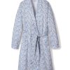 Women Petite Plume | Women'S Twill Robe In Fleur D'Azur