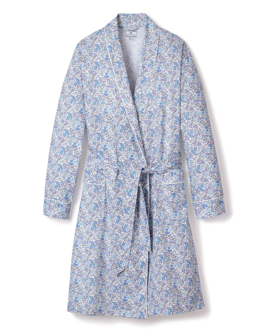 Women Petite Plume | Women'S Twill Robe In Fleur D'Azur