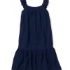 Women Petite Plume | Women'S Gauze Celeste Sundress In Navy