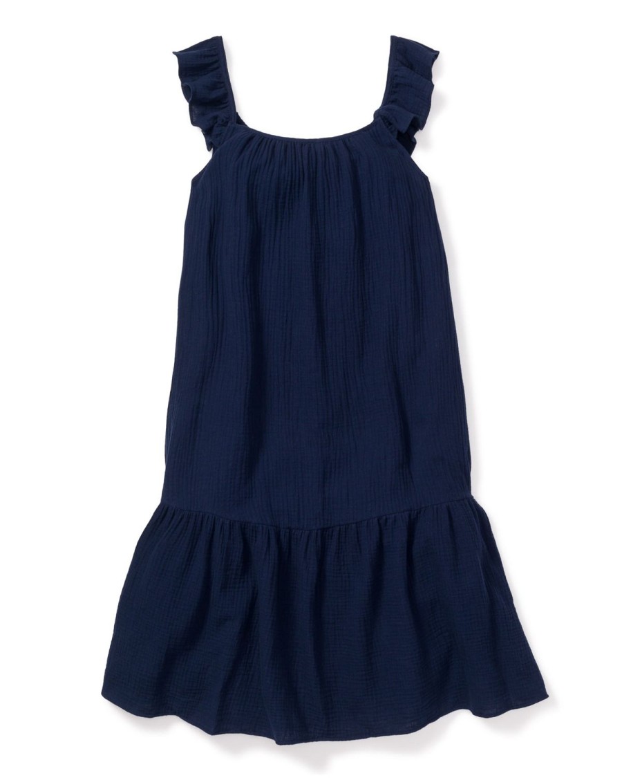 Women Petite Plume | Women'S Gauze Celeste Sundress In Navy