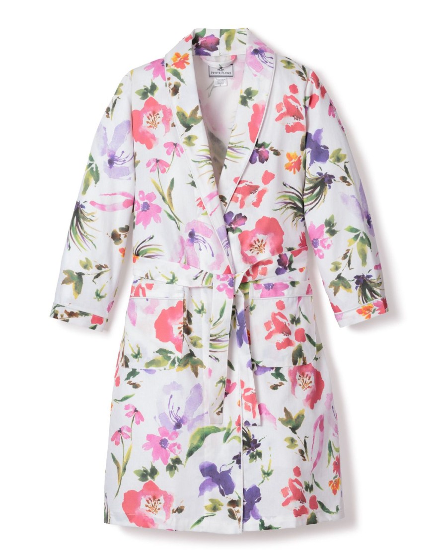 Kids Petite Plume Robes | Kid'S Twill Robe In Gardens Of Giverny