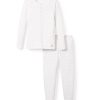 Kids Petite Plume Pajamas | Kid'S Pima Snug Fit Pajama Set In Grey Stars