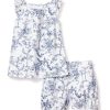 Kids Petite Plume Pajamas | Girl'S Twill Amelie Short Set In Timeless Toile