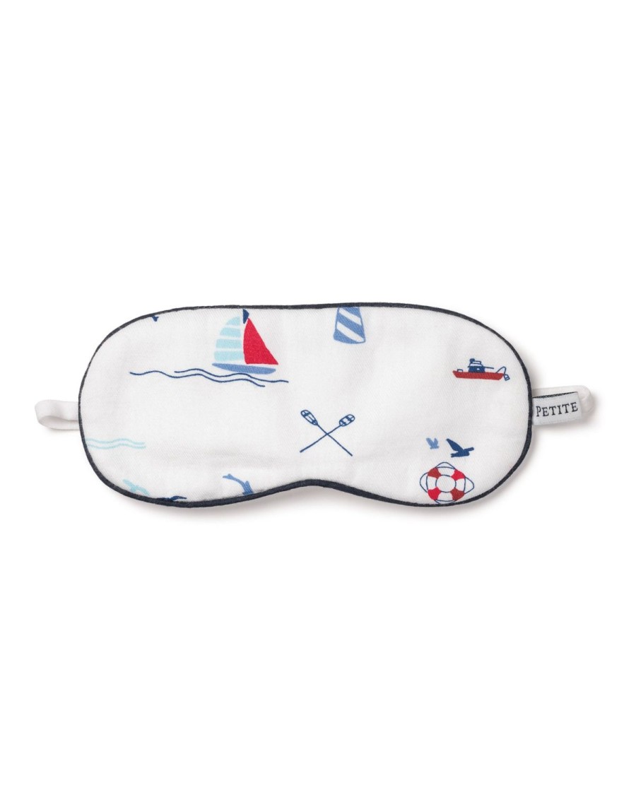 Kids Petite Plume Slippers & Accessories | Kid'S Twill Sleep Mask In Sail Away