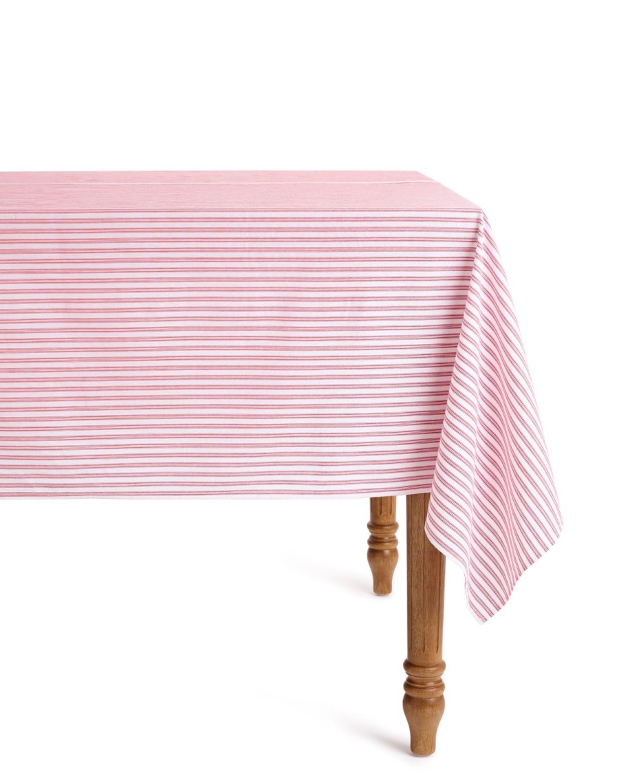 Home Petite Plume | Signature Antique Red Ticking Table Linen