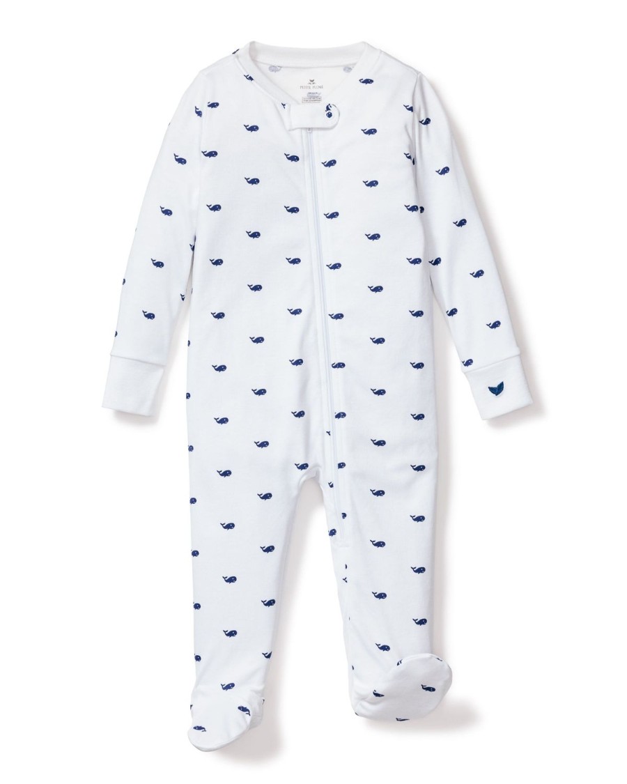 Kids Petite Plume Rompers | Baby'S Pima Snug Fit Romper In Whales