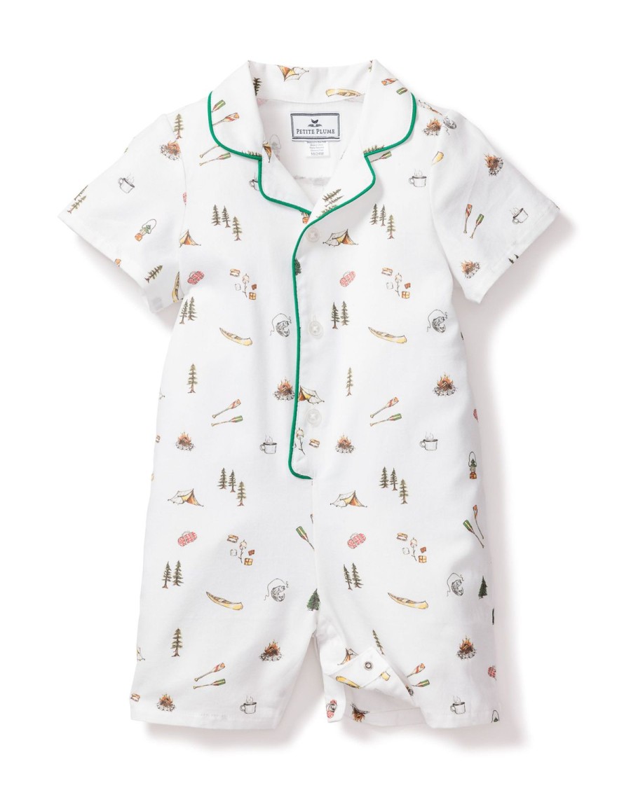 Kids Petite Plume Rompers | Baby'S Twill Summer Romper In The Great Outdoors